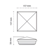 PVC NEW ENGLAND CAP 102x102mm, 7 year Warranty